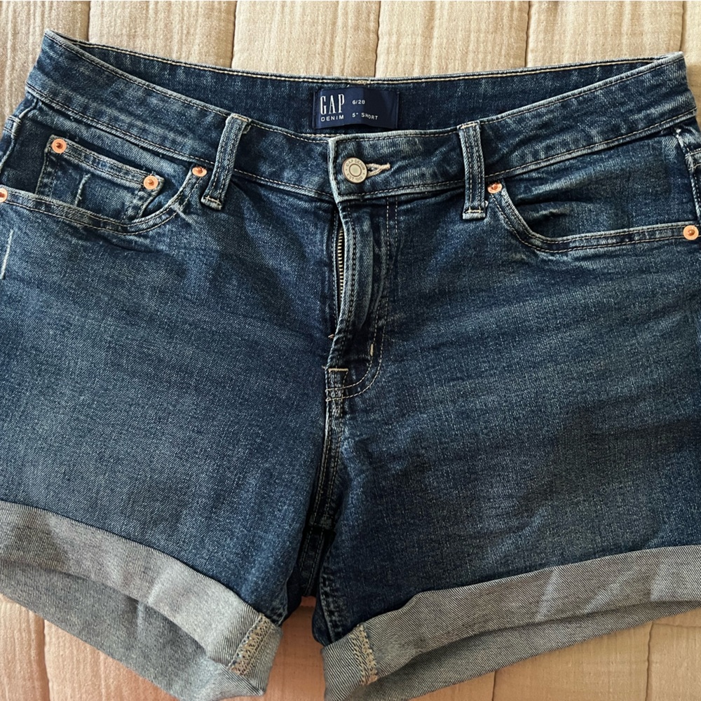 GAP Women's Dark Blue Denim Shorts
